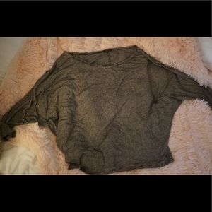 Striped 3/4 sleeve loose top